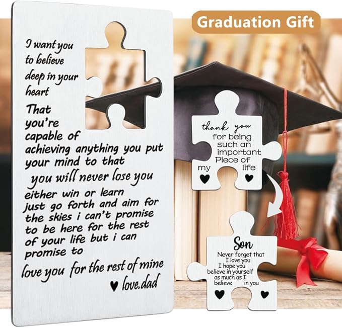 llxxeyopqdxz Wallet Card Insert for Son from Dad, Inspirational Gift for Son from Dad, College Graduation Gifts for Son, Happy Birthday Son Card from Dad, Cute Wallet Card Gift for Son,(46)