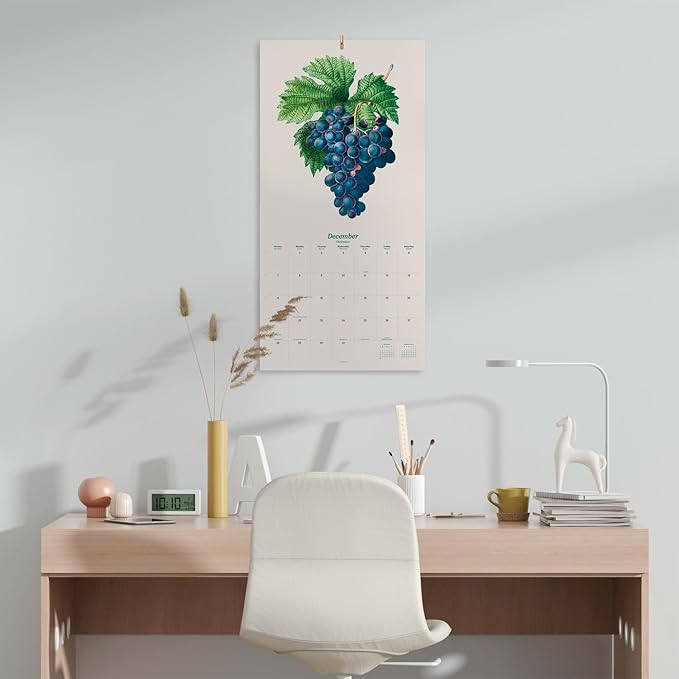 Botanical Wall Calendar 2025 12" x 12" FSC® Plastic Free - Starts Week On Sunday | Square Wall Calendar | Family Planner Calendar 2025 | Fruits Calendar 2025
