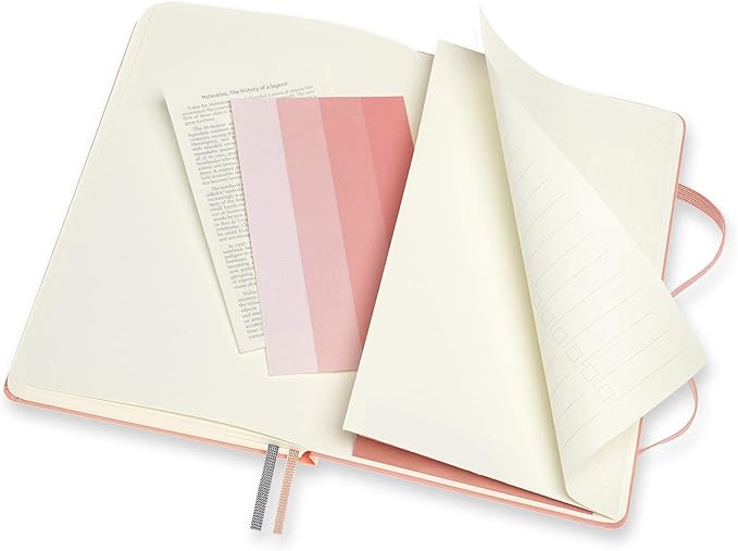 Moleskine Art Logbook, Hard Cover, Large (5" x 8.25"), Dotted, Coral Pink, 160 Pages