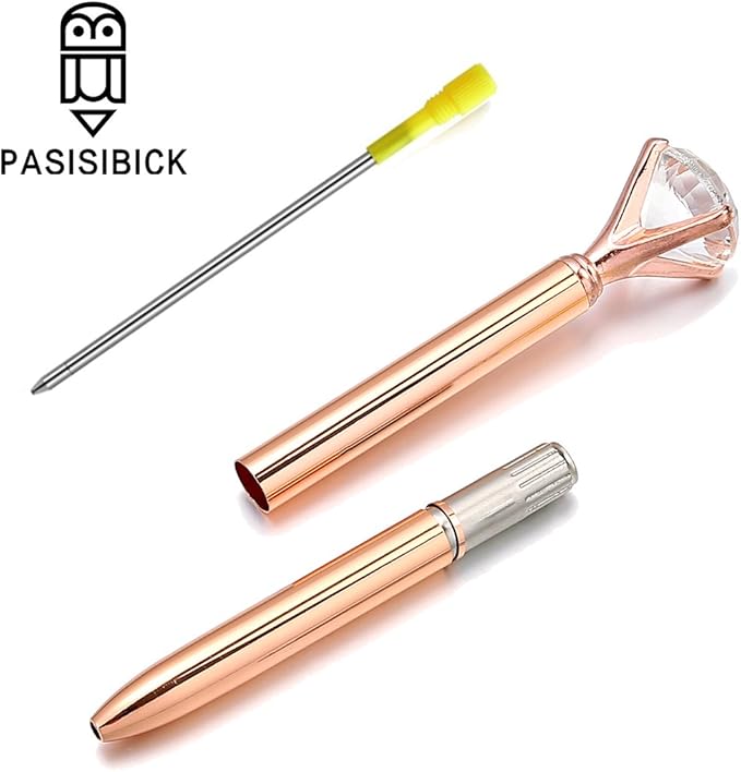PASISIBICK 3.2 in Black Ink Ballpoint Pen Refills for Metal Diamond Pen(Pack of 20)