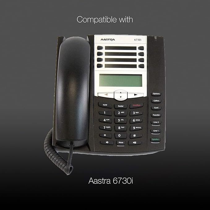 Global Teck U10p Plantronics - Poly Type Headset Telephone Cord Compatible with Mitel, Aastra, Polycom, Nortel, Meridian Landline Phones - For Plantronics H and HW series Corded Headsets and EncorePro