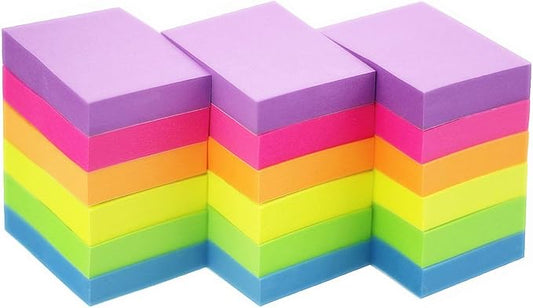 Early Buy Sticky Notes 1.5 x 2 Self-Stick Notes 6 Bright Color 18 Pads, 100 Sheets/Pad (6 Bright)