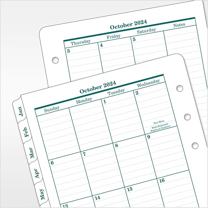 FranklinCovey - Original Two Page Per Day Ring-Bound Planner (Compact, Oct 2024 - Sep 2025)