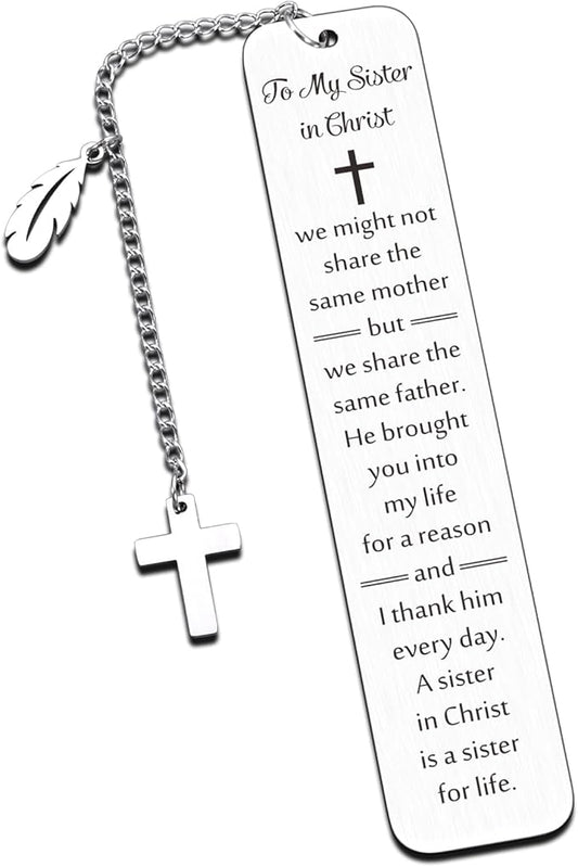 Sister in Christ Gifts, Secret Sister Gifts for Women Christian, Sister Birthday Gifts, Christian Sister Bookmark, Religious Gifts for Women Sisters, Faith Based Gifts, Big Sister Gifts for Girls