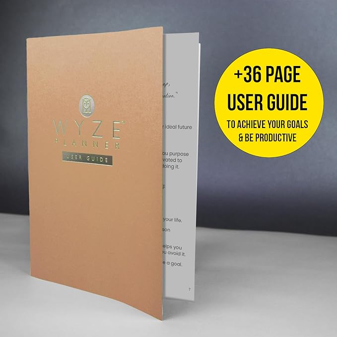 Pro - Goal Setting Planner to Increase Productivity and Achieve Personal and Business Goals. 12 Month Undated Daily, Weekly and Monthly Journal Organizer with Calendar (Rose Gold)