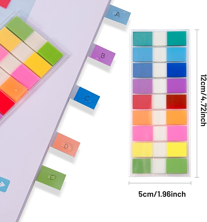 Golcellia 900 Pcs, Transparent Sticky Notes ,Page Markers, Book ,Pop Up Index Tabs,Label,Flags Stickers