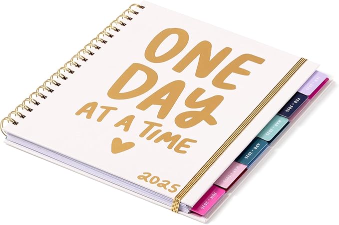 2025 Eccolo Large Spiral Agenda Planner, Hardcover, Weekly & Monthly Pages, 12 Month, Art + Quotes (Extra Large - 9" x 10.5")
