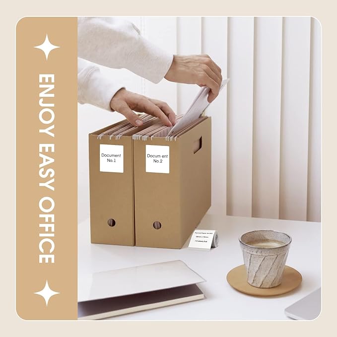 NIIMBOT Labels for B21/B3S Label Printer, Thermal Labels 2'' x 2.76''(50x70mm), Waterproof, Oil-Proof Sticker Labels, 1 Roll of 110 Sticker Labels (White)