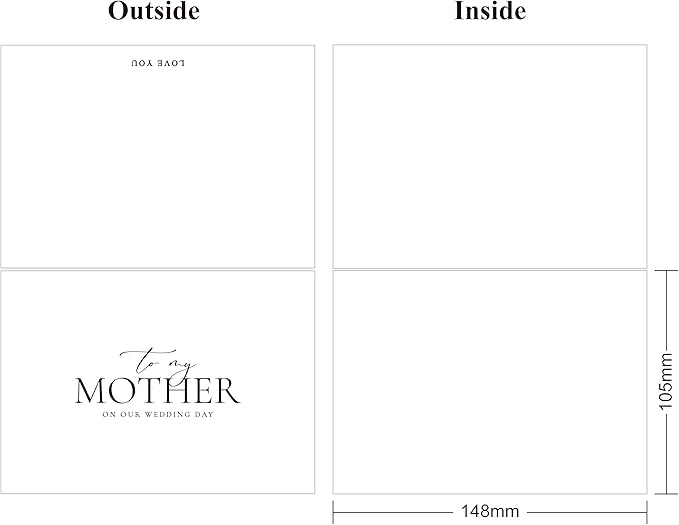 LADY&HOME To My Mother on My Wedding Day Card