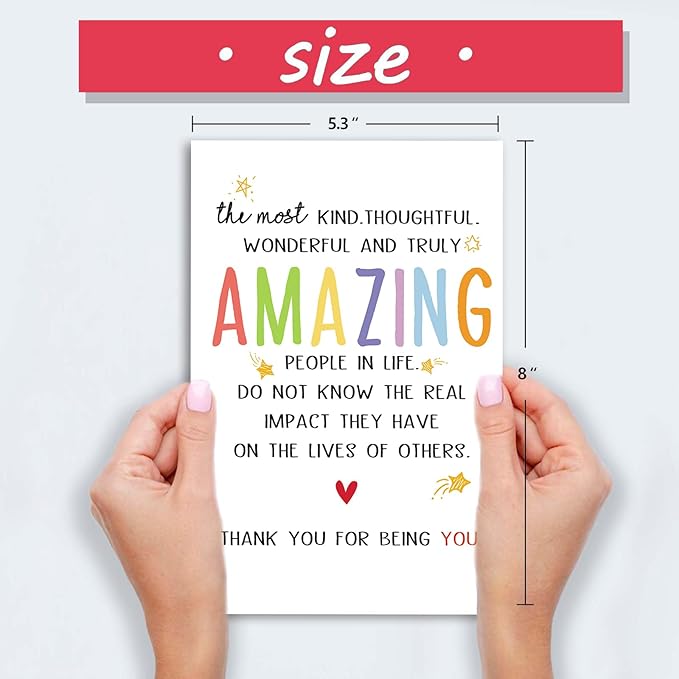Cute Thank You Card for Best Friend Bestie, Appreciation Gifts for Teacher Boss Coworker Doctor, Sweet Friendship Card for Him Her, Thank You for Being You