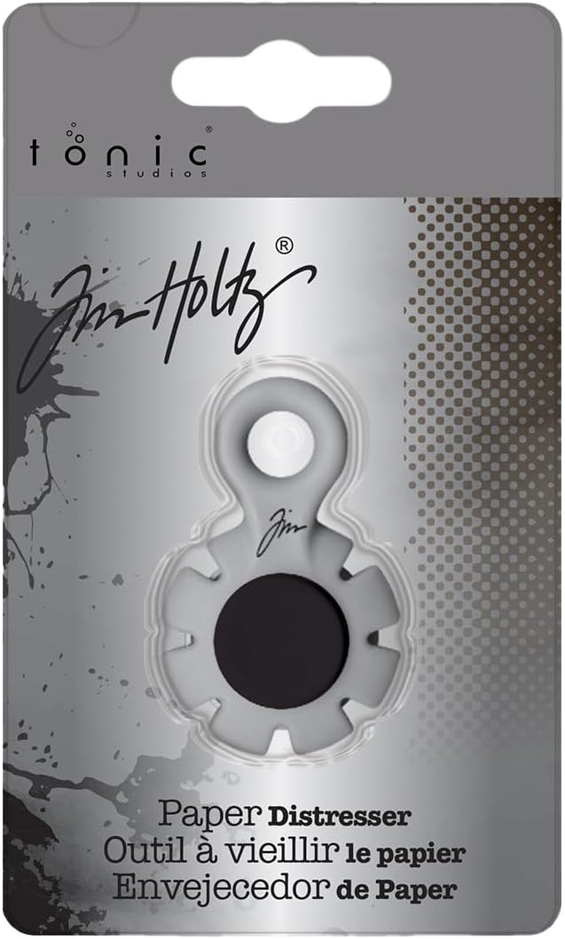 TONIC STUDIOS Tim Holtz Paper Distressing Tool - Scrapbook Supplies for Cardstock and Creating Rough Torn Edges - Distresser with 7 Recessed Blades