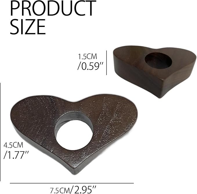 Creative Heart Wooden Bookmark for Men, Wooden Handmade Book Mark Gifts for Men Valentine's Day Christmas (Heart)