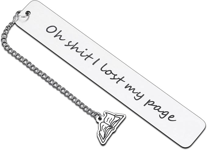 Funny Bookmark Book Lover Gift for Women Men Friend Metal Book Markers Reading Gift for Book Club Bookworm Bookish Reader Fathers Day Birthday Christmas Gifts Teen Boy Girl Graduation Gift for Her Him