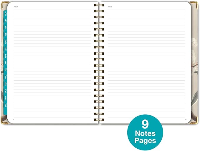 HARDCOVER 2025 Planner, 8.5"x11": 14 Months (November 2024 - December 2025), Daily Weekly Monthly Planner, Yearly Agenda, Bookmark, Pocket Folder and Sticky Note Set (Orchid)