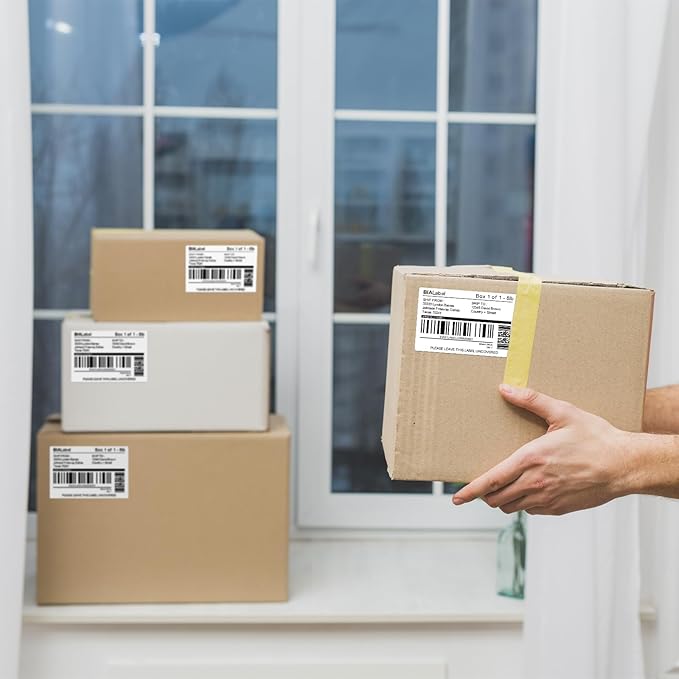 12 Rolls 3" X 2" Barcode Labels, 700/Roll - Direct Thermal Labels Compatible with Zebra & Rollo Printers