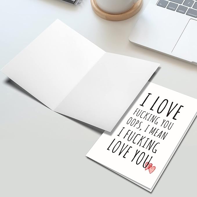 Ogeby Cute Valentines Day Card for Girlfriend, Sweet Valentines Day Cards Gifts for Her, Lovely Anniversary Cards Gifts for Wife, Humor I Love You Card