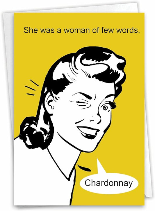 NobleWorks Funny Birthday Paper Card with 5 x 7 Inch Envelope (1 Card) Few Words C3296BDG