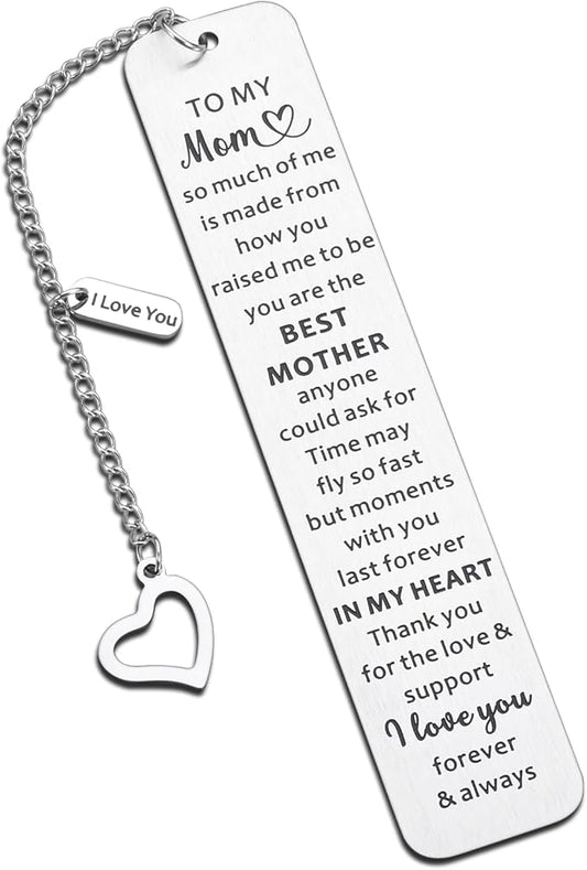 Gifts for Mom Bookmark Mother’s Day Gifts for Mom Mother Mommy Christmas Stocking Stuffers Gift for Mom Mother from Daughter Son Teens Boys Girls Birthday Mom Gifts for Book Lover Women I Love You Mom