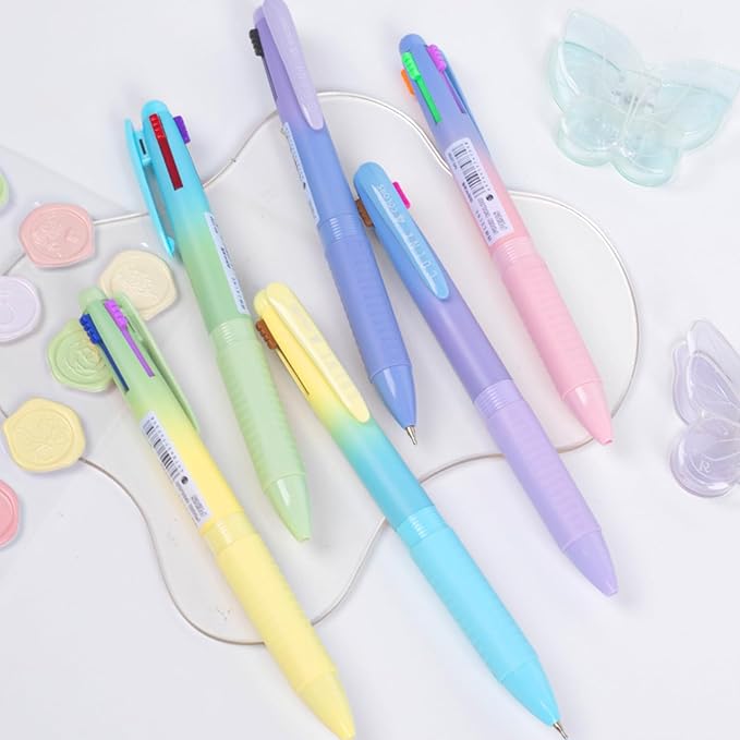 COLNK 4 Colors Ballpoint Pens in 1,Multicolor Ballpoint Pen Assorted Ink Colors,4-in-1 Colored Pens 0.7 Ballpoint for Journaling and Organizing,3 Counts-12 ink colors