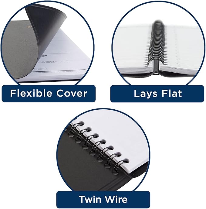 AT-A-GLANCE 2024 Weekly Planner, DayMinder, Hourly Appointment Book, 3-1/2 x 6", Pocket Size, Tabbed Telephone/Address Pages, Texture Cover, Black (G2500024)