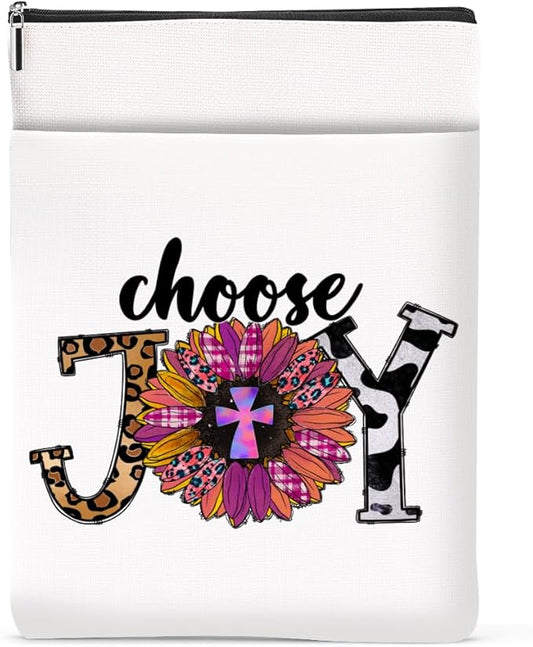 Inspirational Western Faith Christian Gifts Book Sleeve Book Cover Religious Cowgirl Accessories for Women Teacher Colleague Graduation Christmas Birthday Book Lovers Gifts Book Protector with Zipper