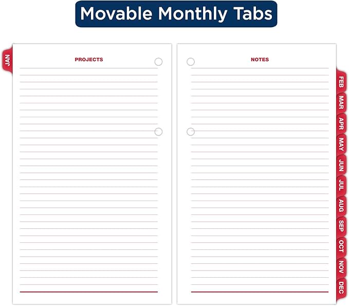 AT-A-GLANCE 2024 Daily Desk Calendar Refill, 4-1/2" x 7-1/2", Large, Loose-Leaf, Burkhart's Day Counter (E7125024)