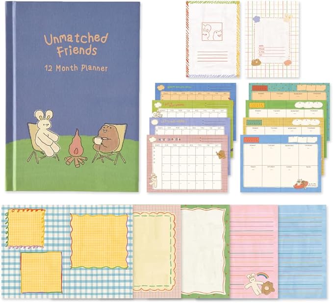 Monolike Hardcover Unmatched Friends Diary, 03. Purple - Academic Planner Weekly & Monthly Planner