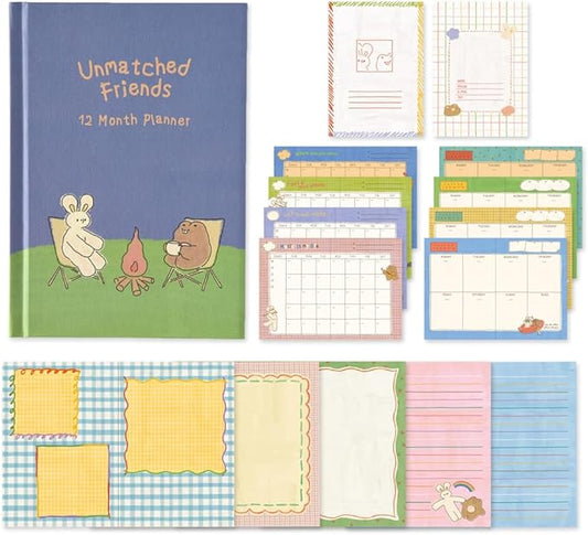 Monolike Hardcover Unmatched Friends Diary, 03. Purple - Academic Planner Weekly & Monthly Planner