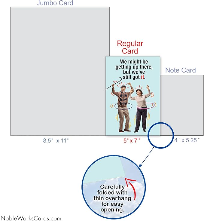 NobleWorks - Funny Birthday Greeting Card with 5 x 7 Inch Envelope (1 Card) Bday Still Got It C9567BDG