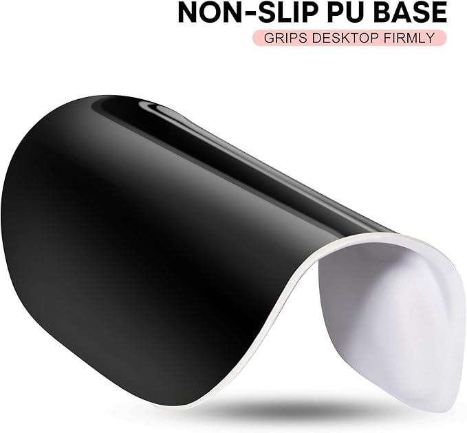 JIKIOU Mouse Pad, 2 Pack Ergonomic Mouse Pads with Comfortable Gel Wrist Rest Support and Lycra Cloth, Non-Slip PU Base for Easy Typing Pain Relief Durable and Easy to Clean Small White