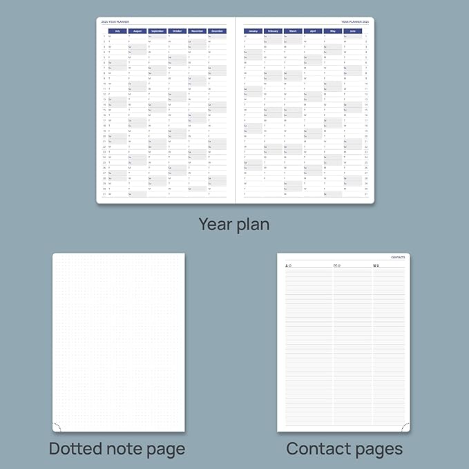 POPRUN 2025 Weekly Planner 8.5" x 11", Quarter-Hourly Appointment Book with PU Leather Soft Cover, Dual Pockets, Gift Box, Monthly Tabs, 100GSM Thick Paper, Sunday Start - Claret