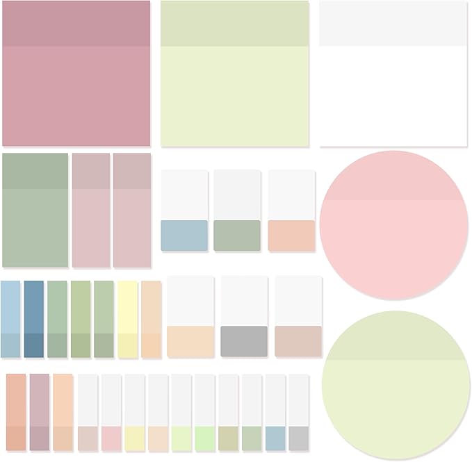 Transparent Sticky Notes,920 Sheets Waterproof Clear Sticky Notes,Clear Post It Notes Transparent for Bible Study Supplies,Office School Supplies,Book Annotation