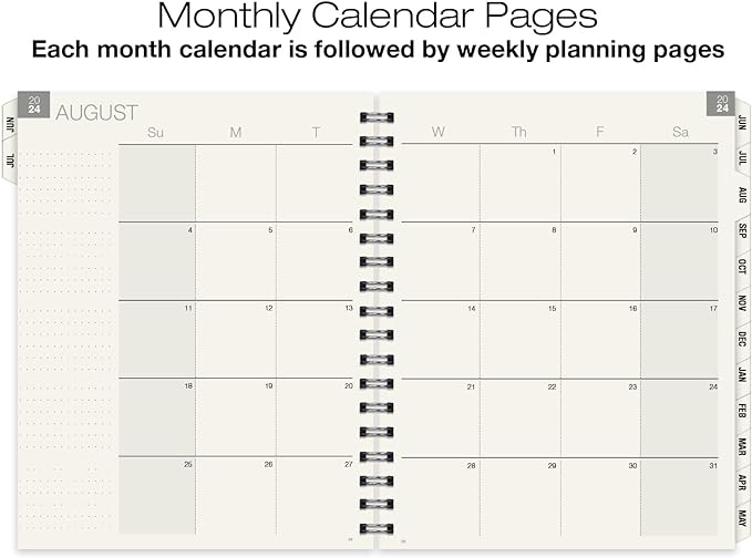 Global Printed Products Essential 8.5"x11" Monthly & Weekly 2024-2025 Planner - (8.5" x 11" - June 2024 Through July 2025)