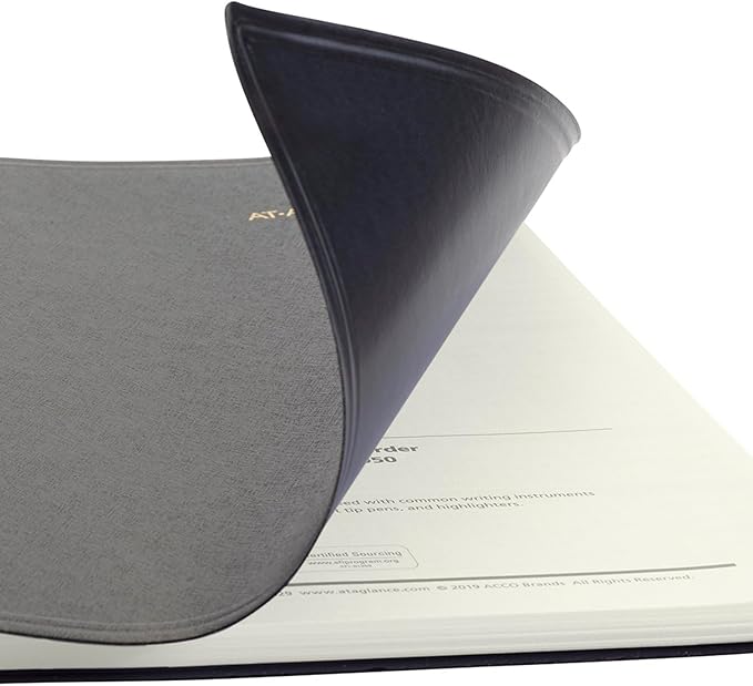 AT-A-GLANCE 2025 Appointment Book Planner, Weekly & Monthly, 7" x 8-3/4", Medium, Quarter-Hourly, Recycled, Black (70951G0525)