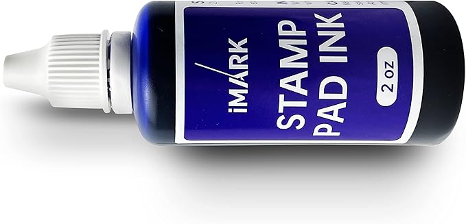 iMARK Premium Refill Ink for Self-Inking Stamps, Daters and Stamp Pads (2 oz, Blue)