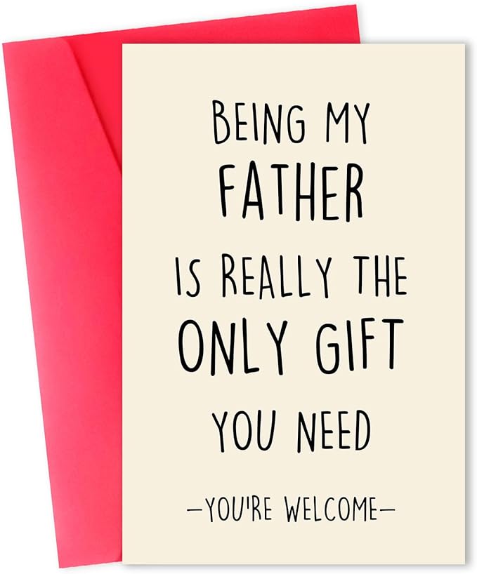 Funny Birthday Card for Dad, Humor Dad Birthday Card Gifts from Son Daughter Kids, Best Gifts for Dad Birthday, Happy Birthday Gifts for Father Papa Dad