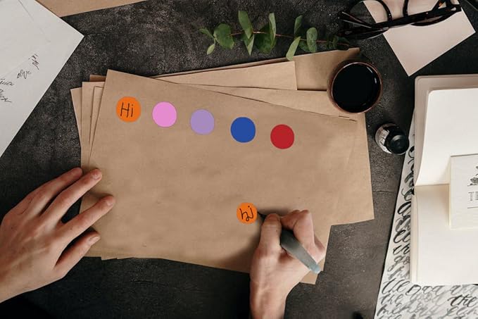 1200 Pieces 0.75 Inch Round Color Coding Label Garage Sale Stickers Blank Yard Sale Price Stickers Permanent Adhesive Dots, Easily Writable with Perforation Line (Fluorescent Pink)