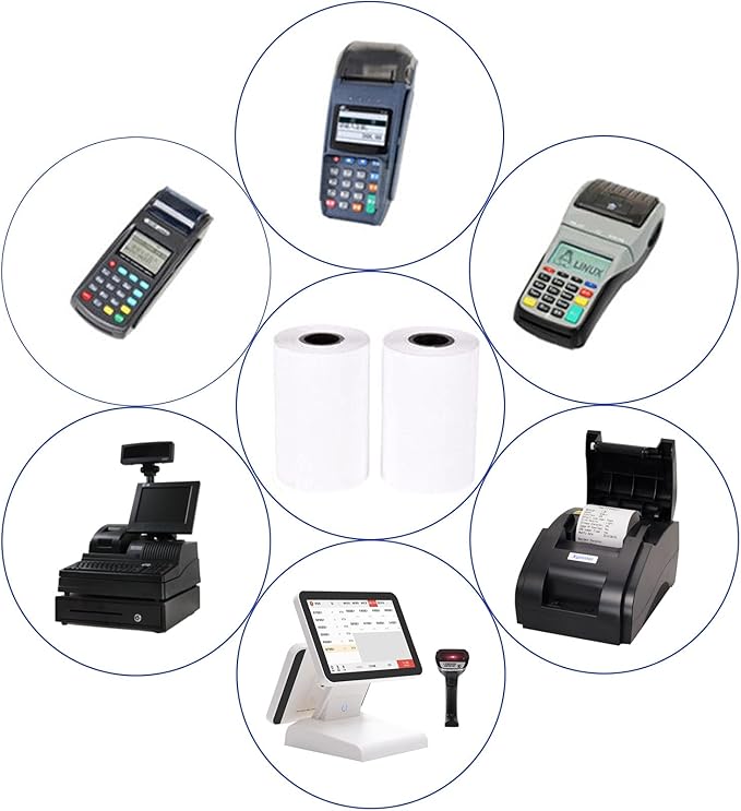 LabelMore 2-1/4" x 85' Thermal Paper Tape Cash Receipt Paper Rolls Premium POS Printer Paper (10 Rolls)