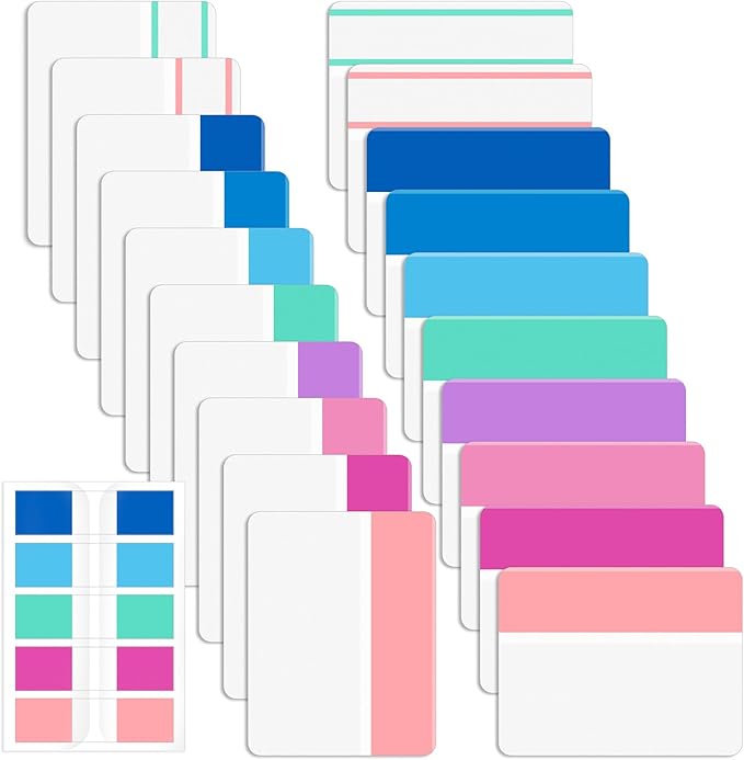 Mr. Pen- Sticky Index Tabs, 500 Pcs, 21 Sets, Colorful Sticky Tabs for Notebooks, Page Markers, Page Tabs for Binders, Page Tabs Sticky Tabs for Books, Notebook Tabs, Book Sticky Tabs for Notebooks