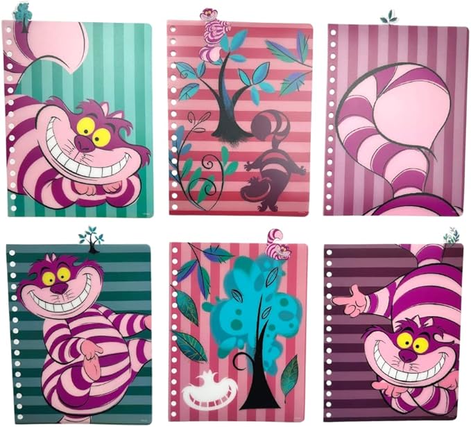 Innovative Designs Disney Alice in Wonderland Cheshire Cat Journal Notebook, Spiral Bound, 144 Lined Pages, 8 x 7 inches