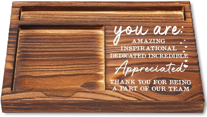 Appreciation Sticky Note Holder, Thank You Appreciation Gifts for Leader Coworker Nurse Social Worker HR Psychologist, Inspirational Quote for Desk Self-Stick Note Pad Holders YB357