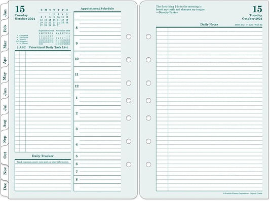 FranklinCovey - Original Two Page Per Day Ring-Bound Planner (Classic, Oct 2024 - Sep 2025)