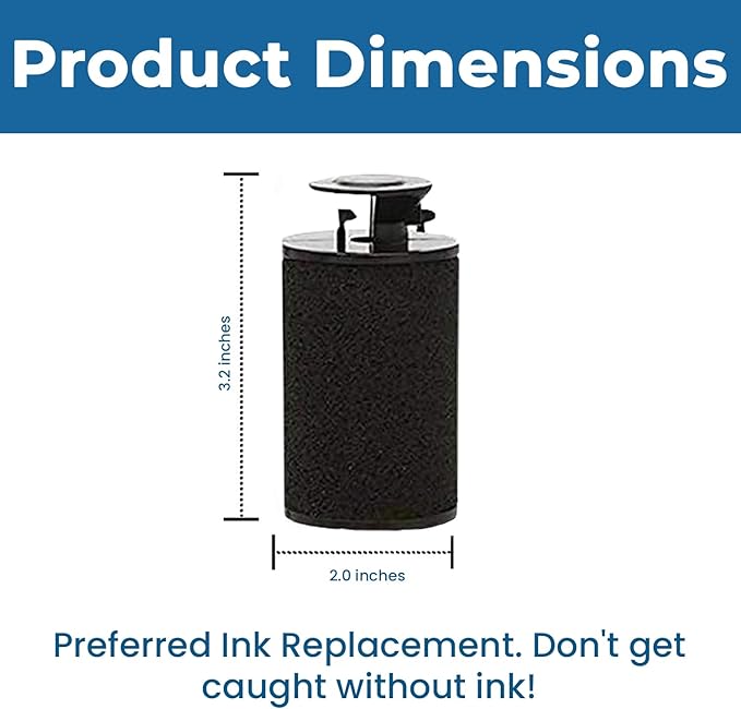 Perco Ink Roll for Monarch 1131 and 1136 Price and Date Guns - Pack of 4 Replacement Inkers for Monarch 1131 and 1136 Labelers - Easy to Load, Premium, Clear & Bold Prints - Made in USA