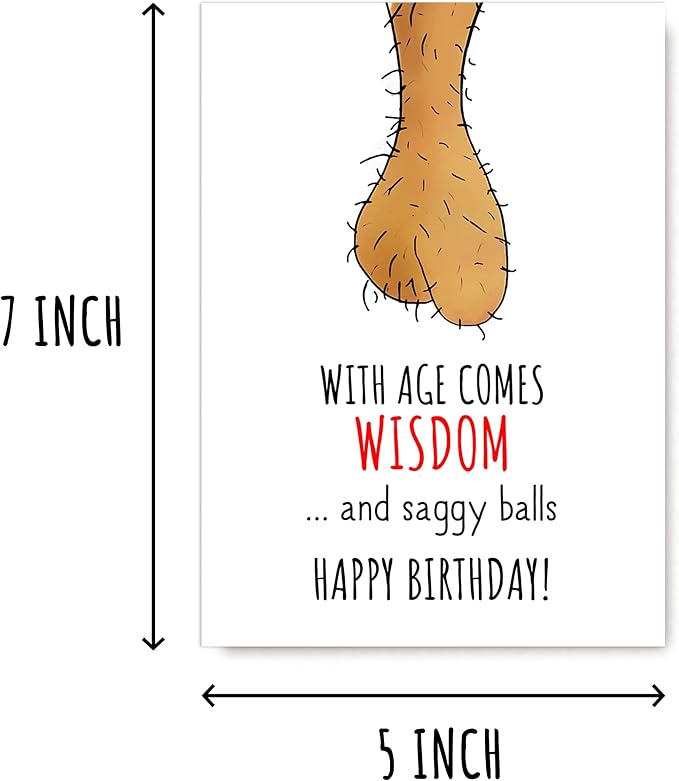 LillaGifts Birthday Cards For Him - Funny Rude Adult Theme Perfect For Birthday - Funny Anniversary Card For Husband And Boyfriend, 5 x 7 inches