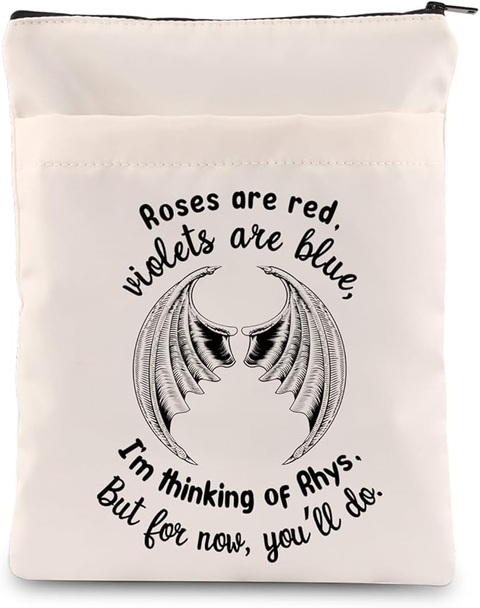 Roses are Red Violets are Blue Books Lover Gift Bat Boys Book Sleeve Book Merch Gift for Fans (Thinking of Rhys-b)