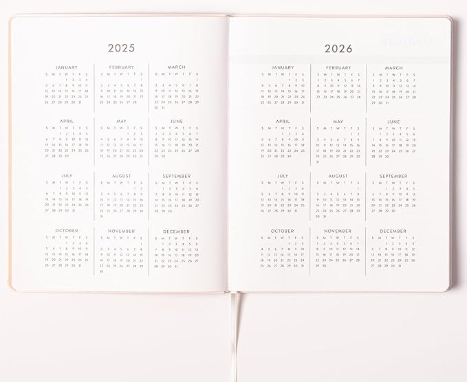 Eccolo 2025 Large Agenda Planner, 12 Month, Yearly, Monthly & Weekly Pages, Habit & Gratitude Tracker (Flexi-Cover - 8 x 10")