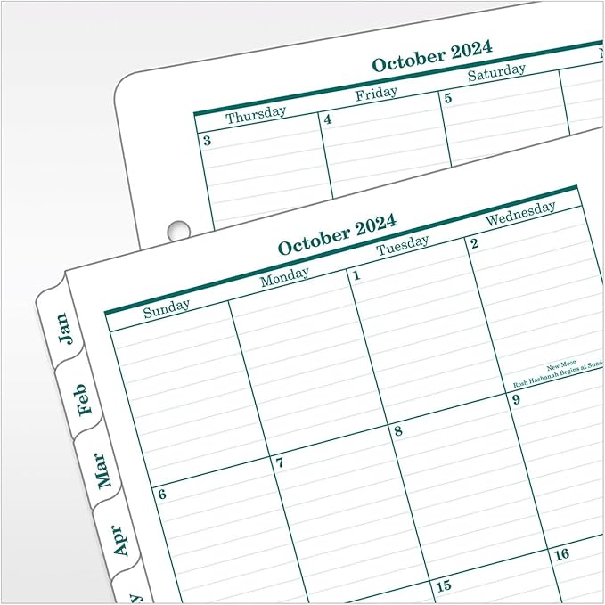 FranklinCovey - Original Two Page Per Day Ring-Bound Planner (Classic, Oct 2024 - Sep 2025)