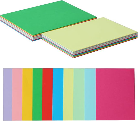 50 Packs Color Cardstock Paper Blank Colored 4x6 Cards, 250 GSM Thick Paper, for DIY Crafting, Greeting Cards Making, Invitations, making Postcards