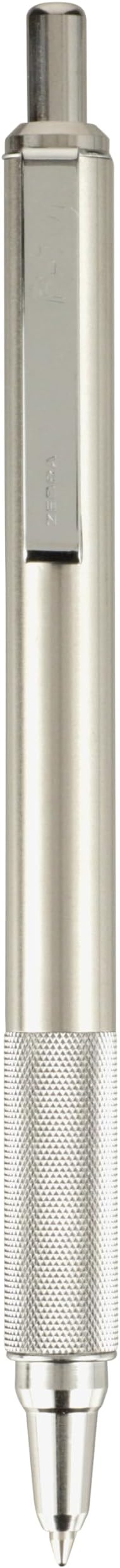 Zebra Pen F-701 Retractable Ballpoint Pen, Stainless Steel Barrel, Fine Point, 0.8mm, Black Ink, 1-Pack