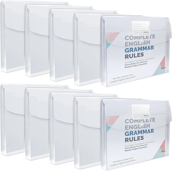 11 Pack Clear Plastic Envelopes File Folders,US Letter A4 Size Folder for Document, TFDLCG zm Poly Envelopes with 1 Inch Expansion for School Home Office Organizer(13"×9.5")